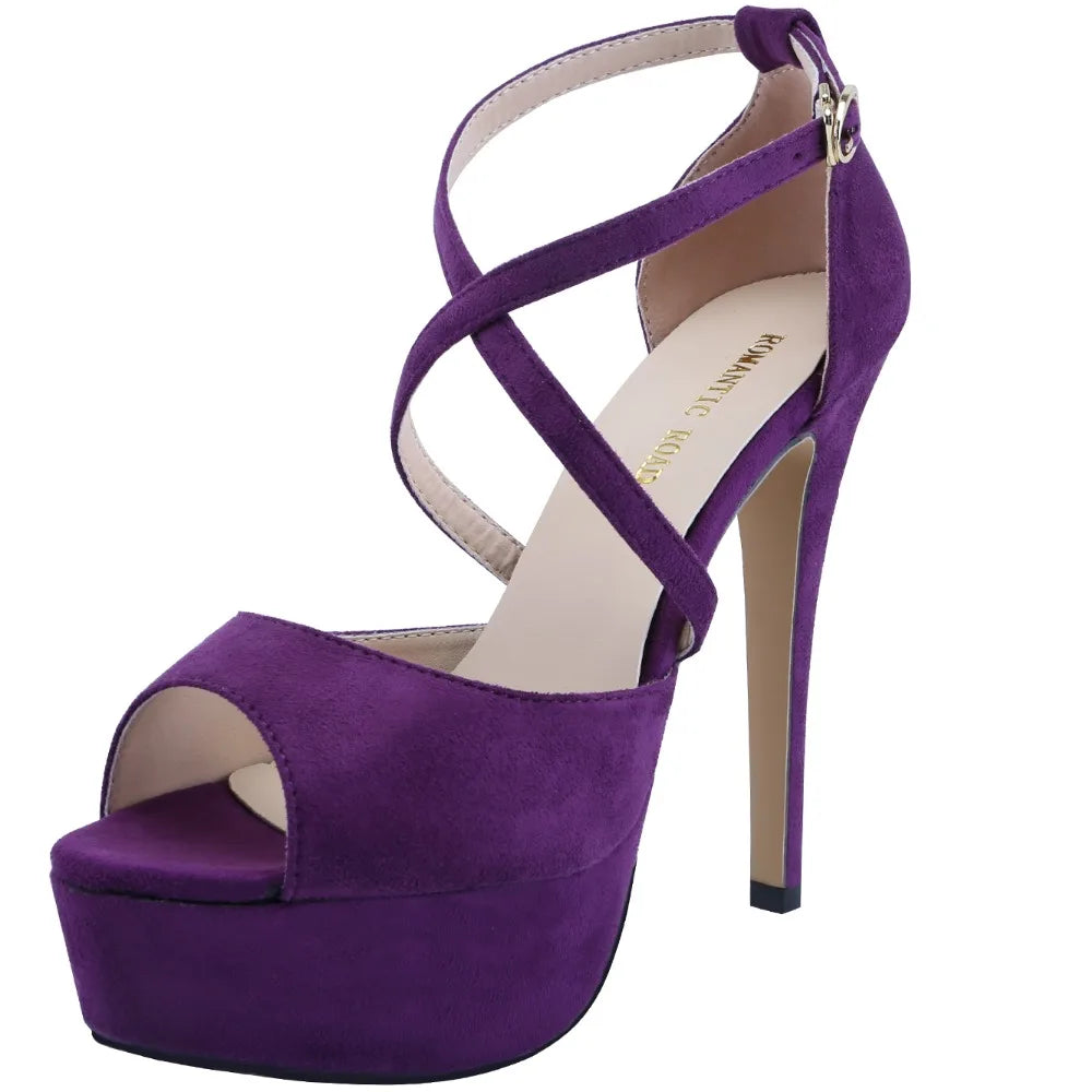 Turquoise ankle strap heel