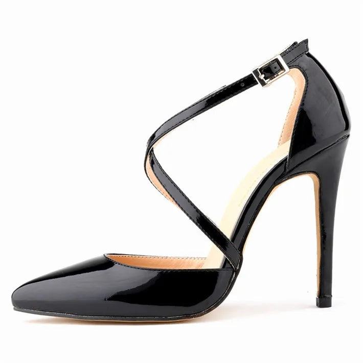 D'orsay heel with ankle strap