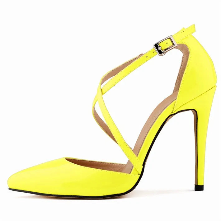 D'orsay heel with ankle strap