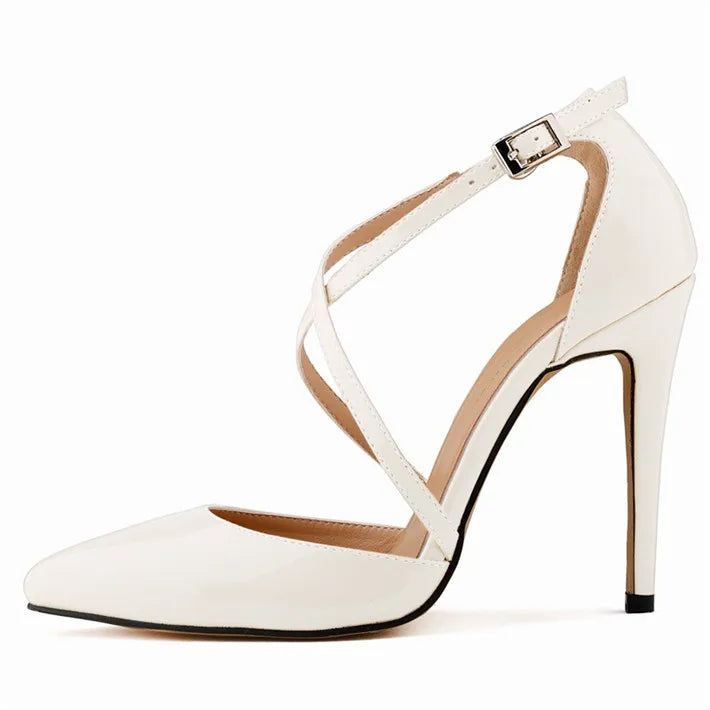 D'orsay heel with ankle strap