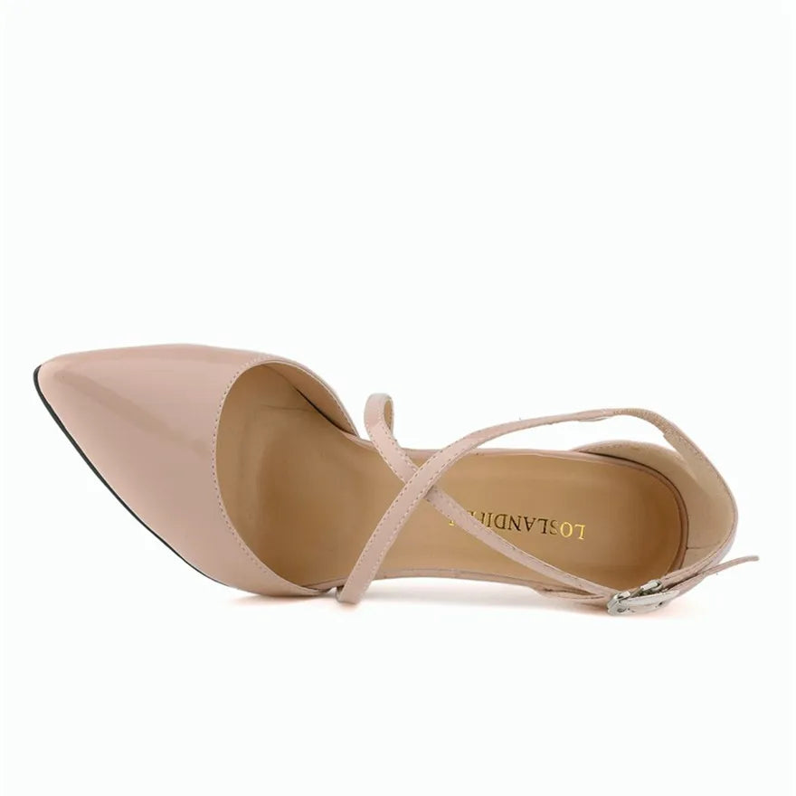 D'orsay heel with ankle strap