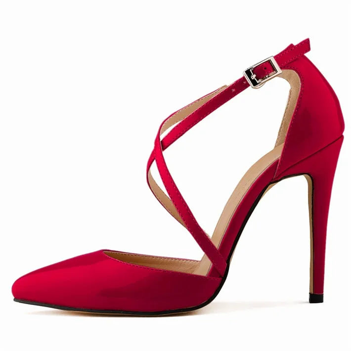 D'orsay heel with ankle strap