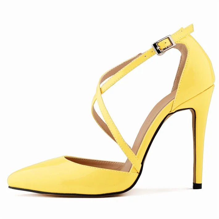 D'orsay heel with ankle strap