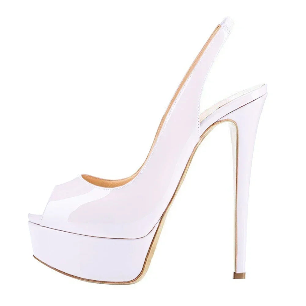 Ankle strap stiletto heel