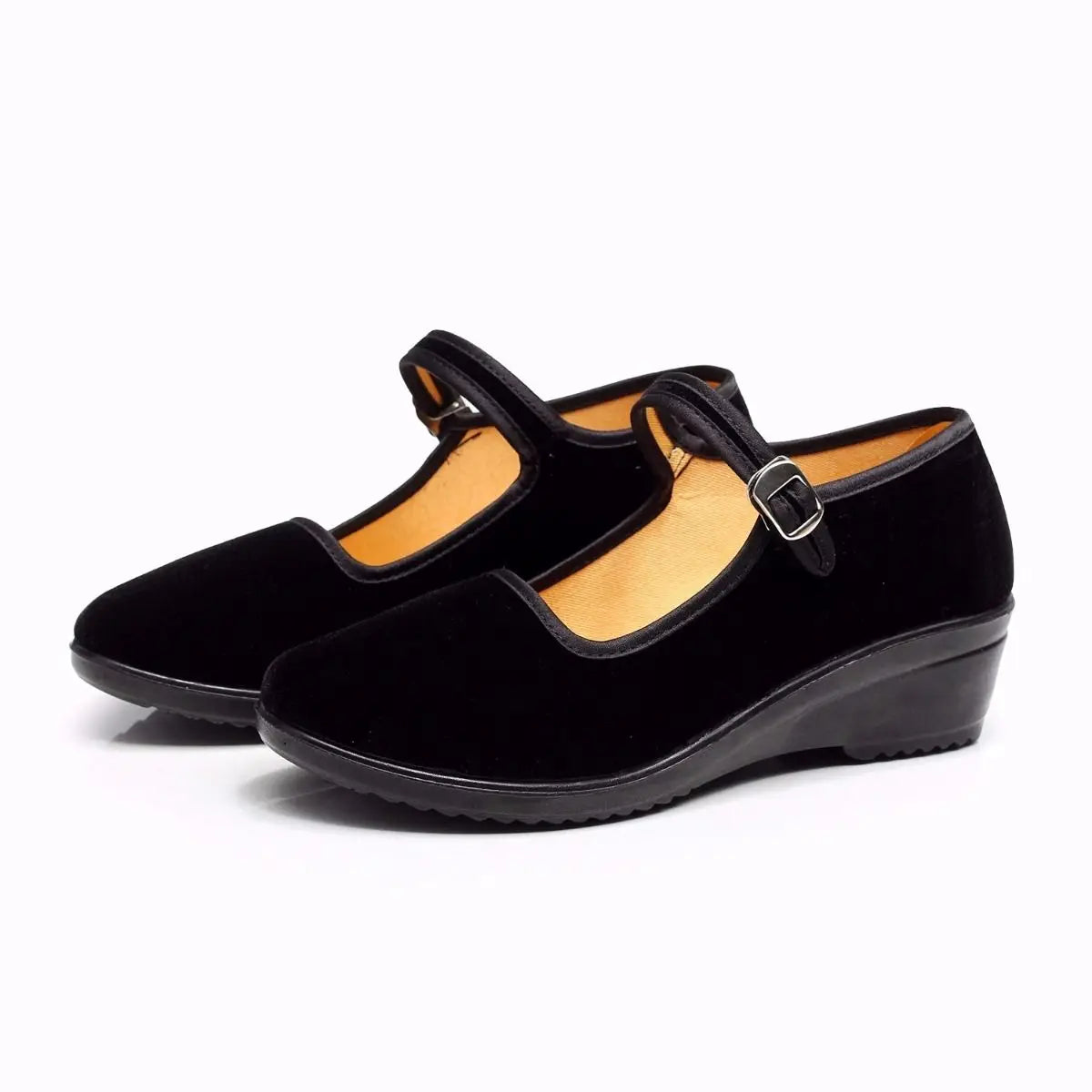 Ankle strap heel flat