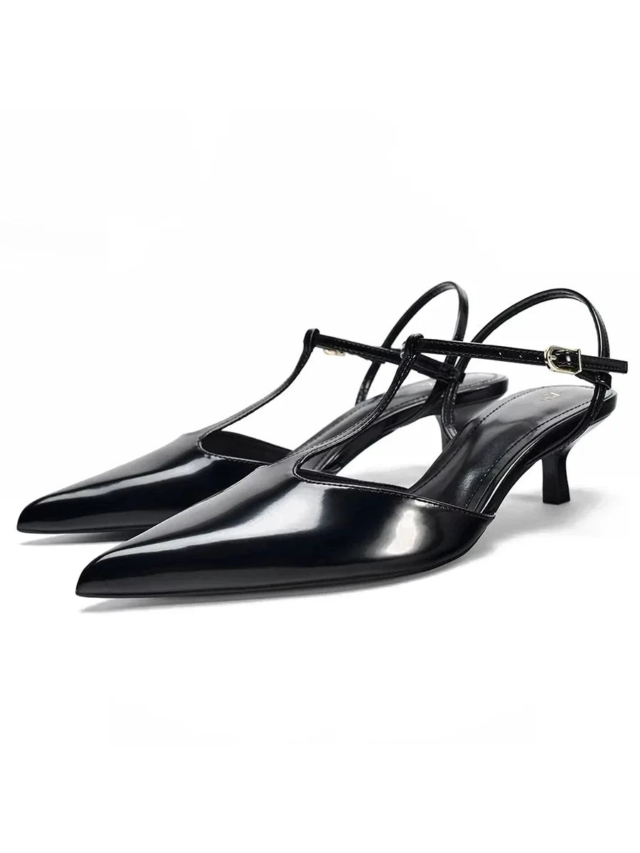 1inch ankle strap heel