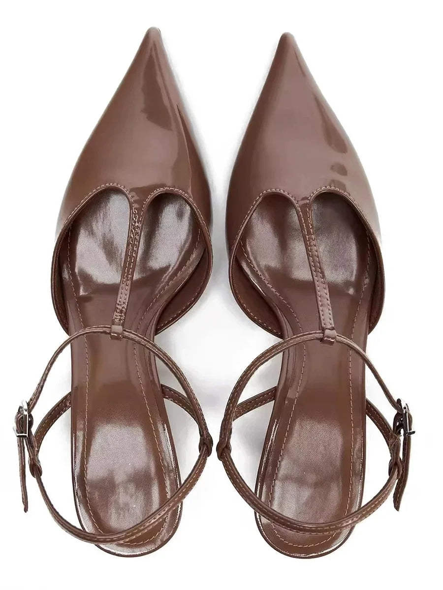 1inch ankle strap heel