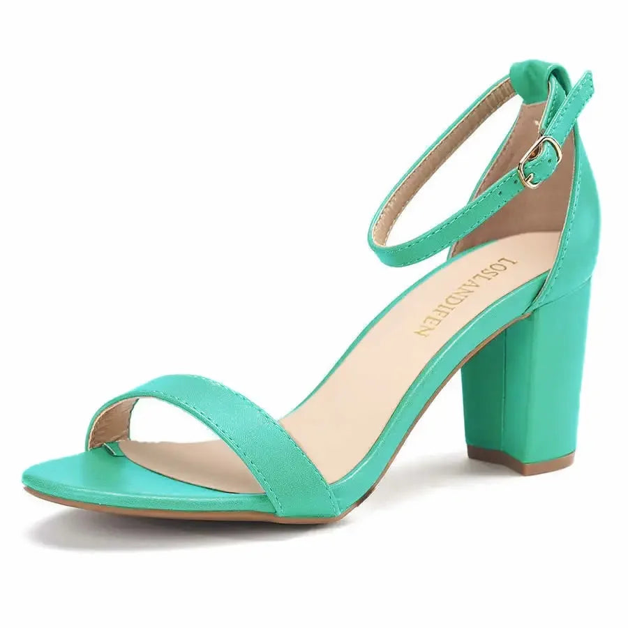 Chunky heel ankle strap