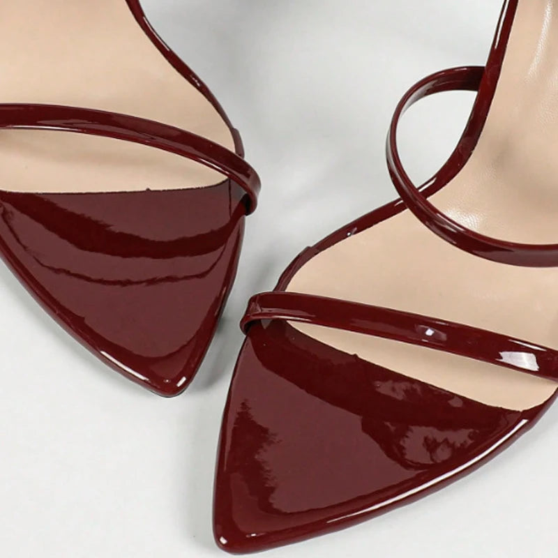 Ankle buckle strap heel