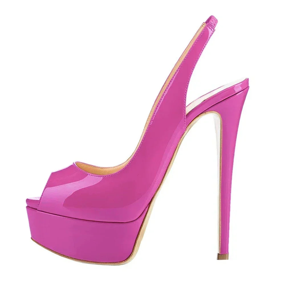 Ankle strap stiletto heel