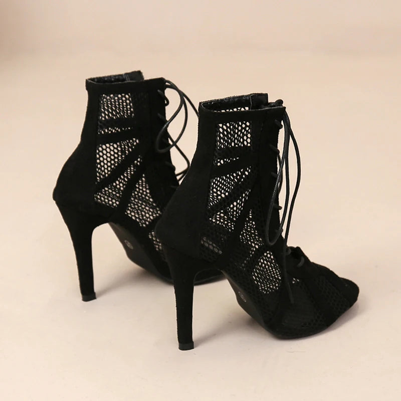 Black high heel with ankle strap