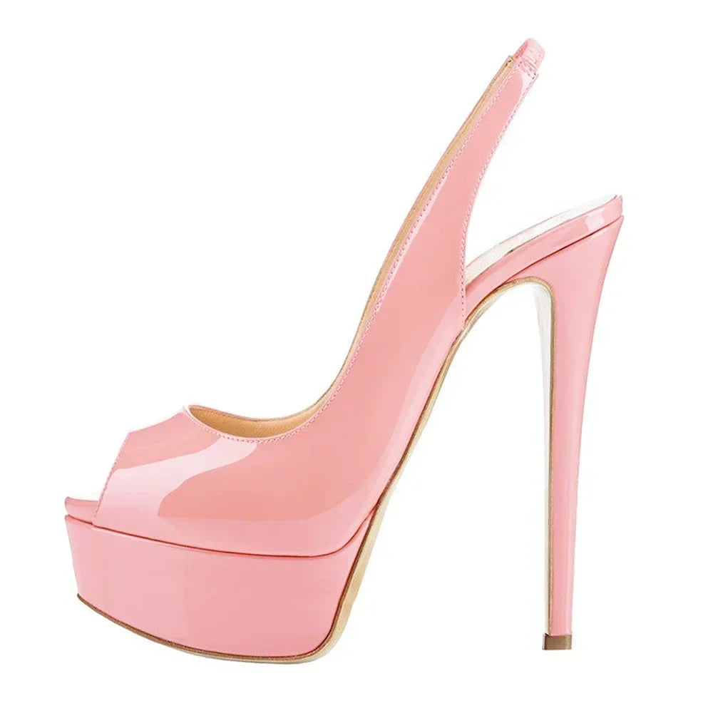 Ankle strap stiletto heel