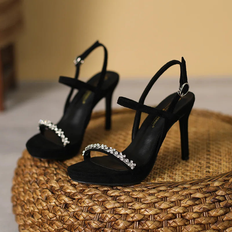 4 inch ankle strap heel