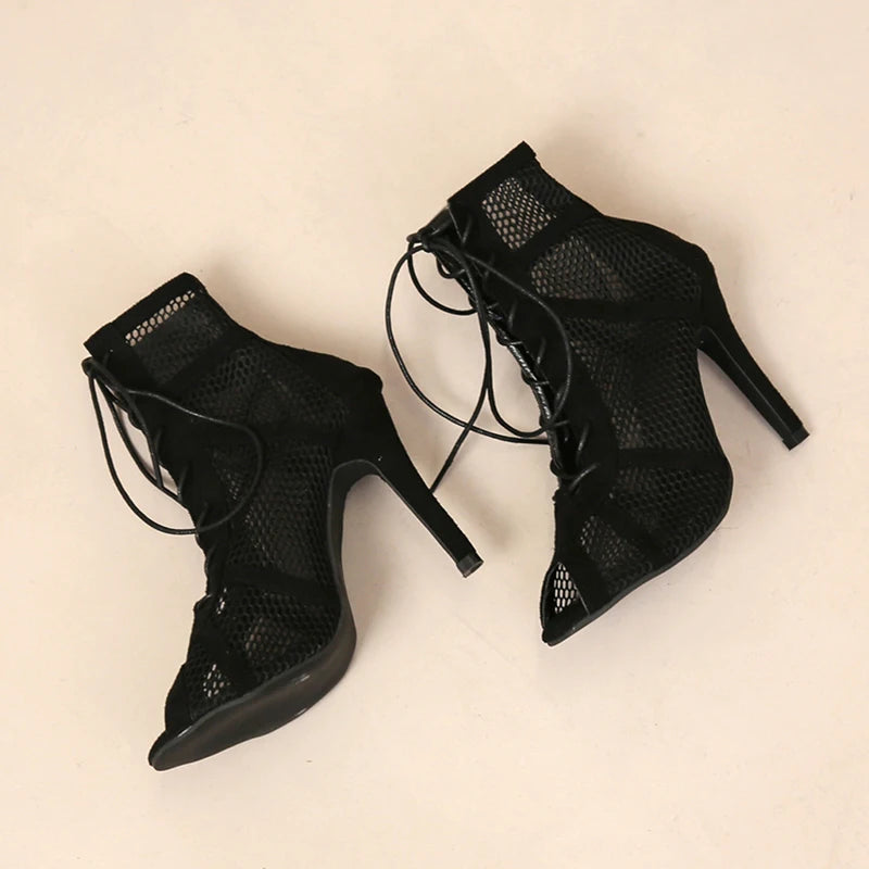 Black high heel with ankle strap