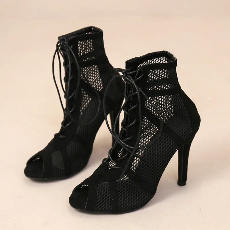 Black high heel with ankle strap