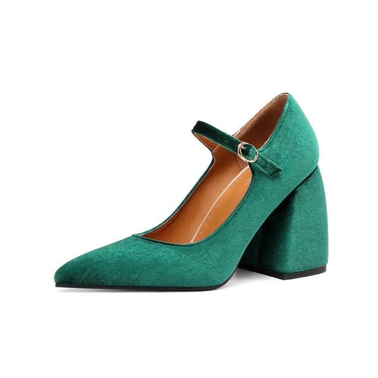 Emerald green ankle strap