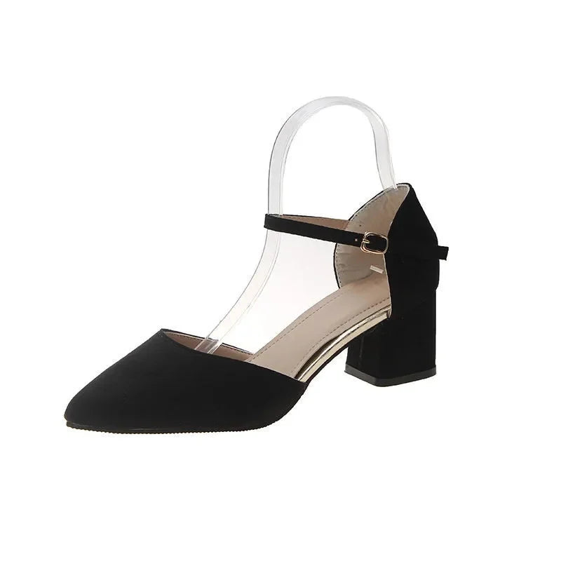 Ankle strap mule