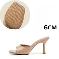Nude heel no ankle strap sandal