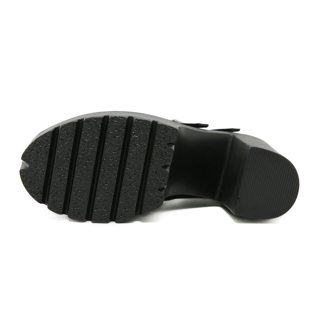 Ankle strap block heel