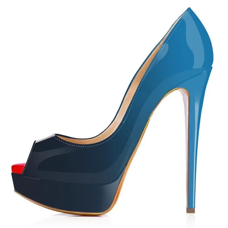Ankle strap peep toe high heel