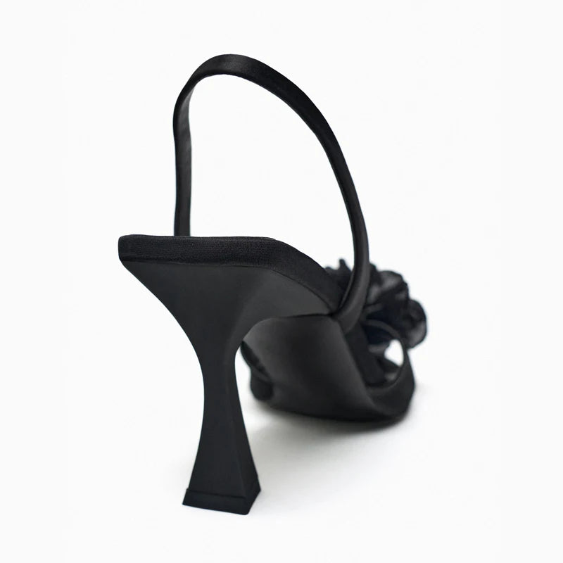 Ankle strap floral heel