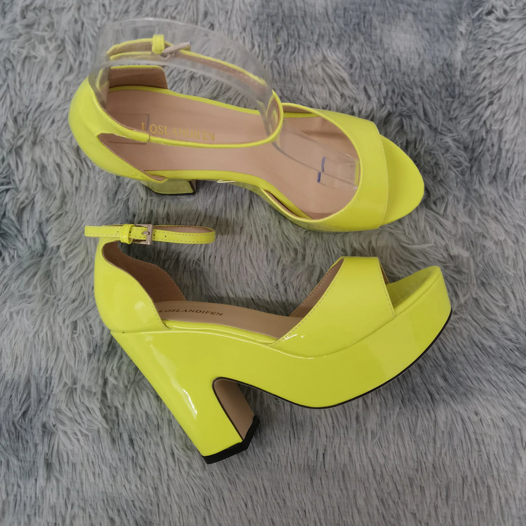 Ivory heel with ankle strap