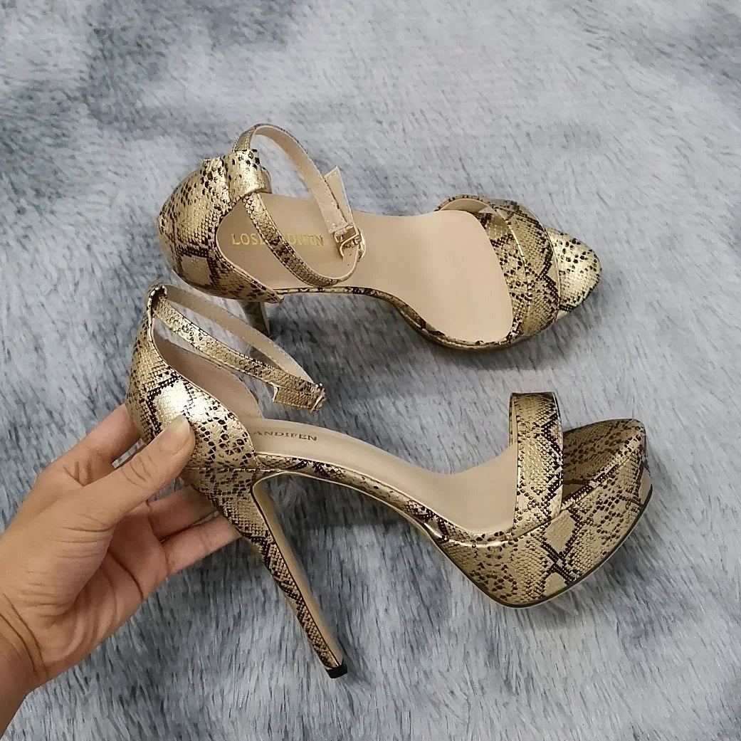 Cobalt blue ankle strap heel