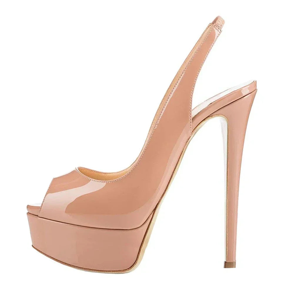 Ankle strap stiletto heel