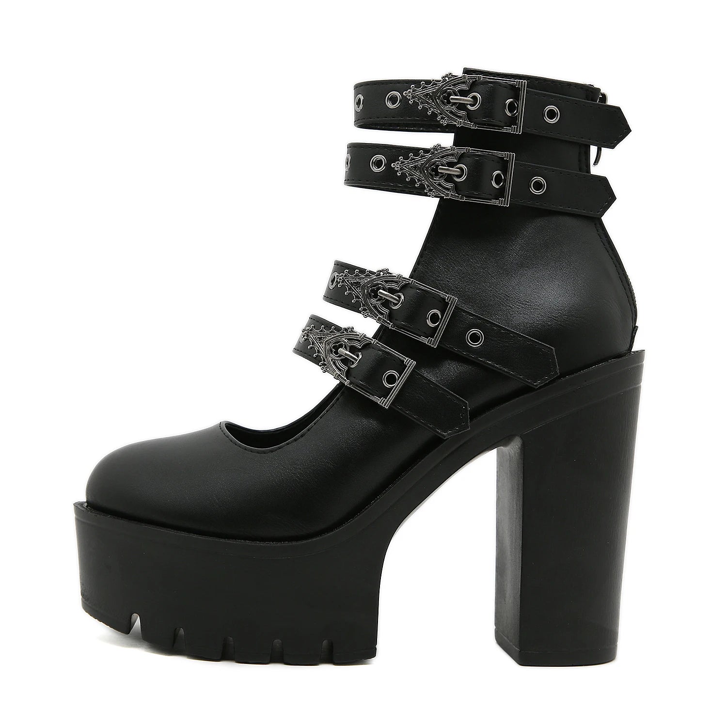 Ankle strap block heel