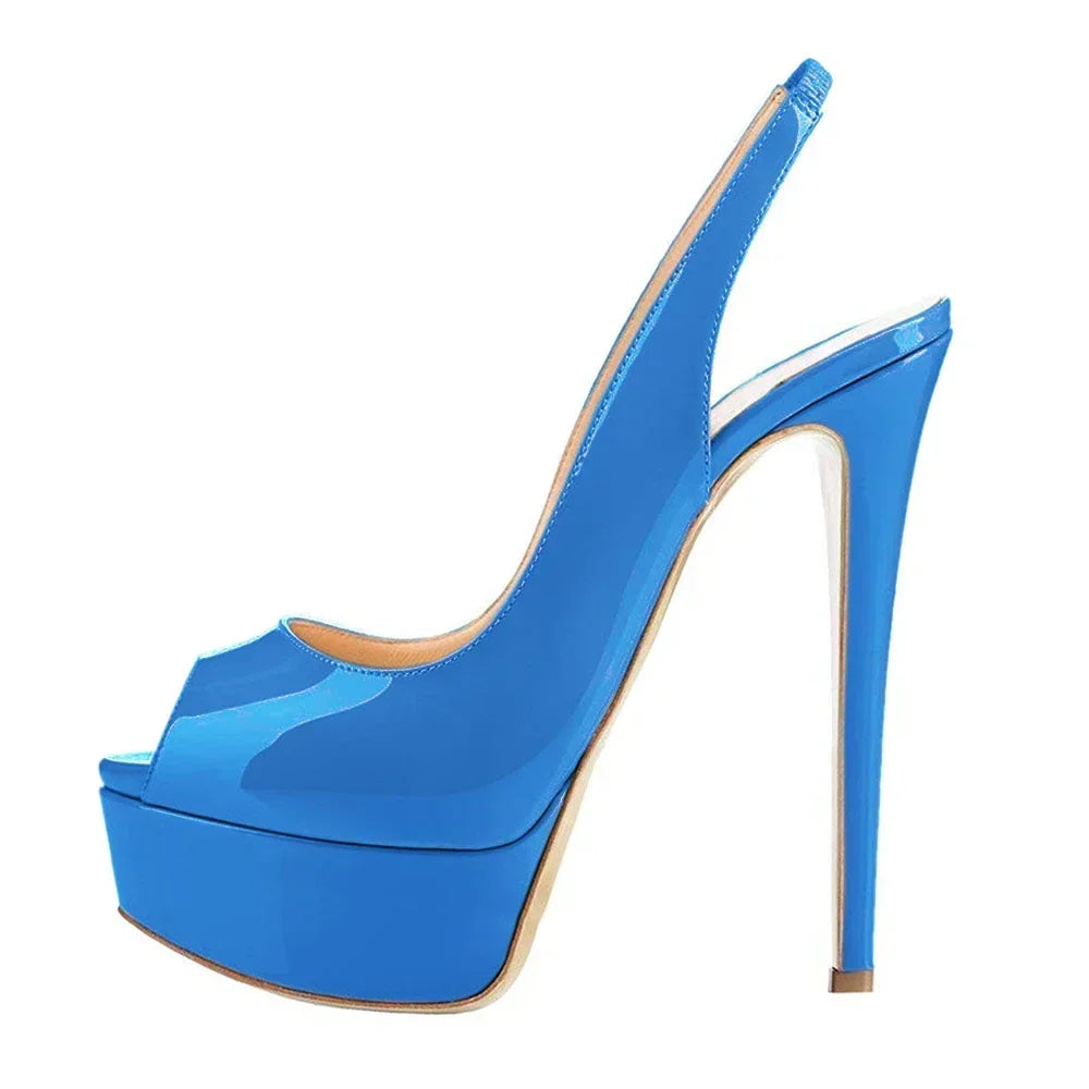 Ankle strap stiletto heel