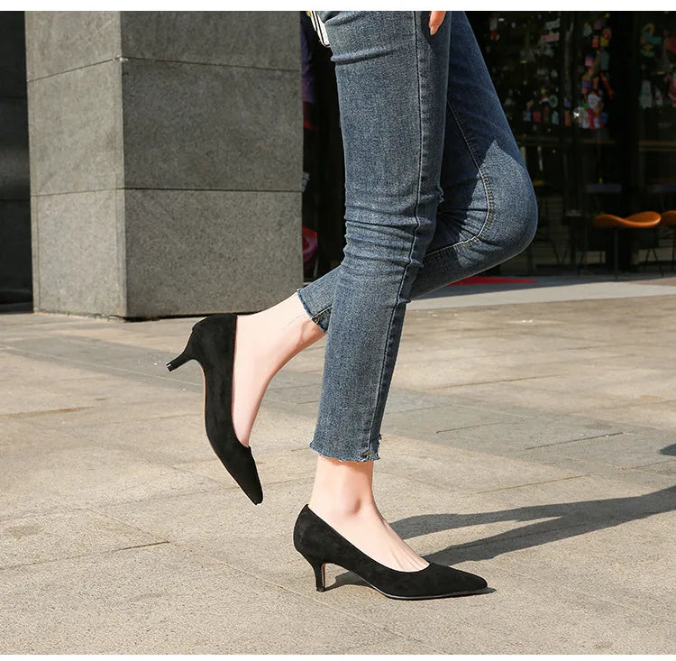 Kitten heel no ankle strap