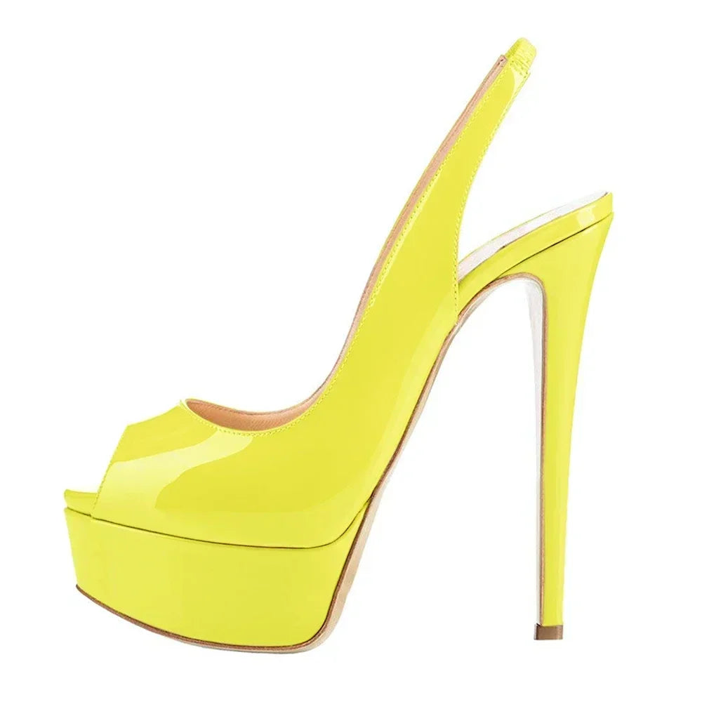 Ankle strap stiletto heel