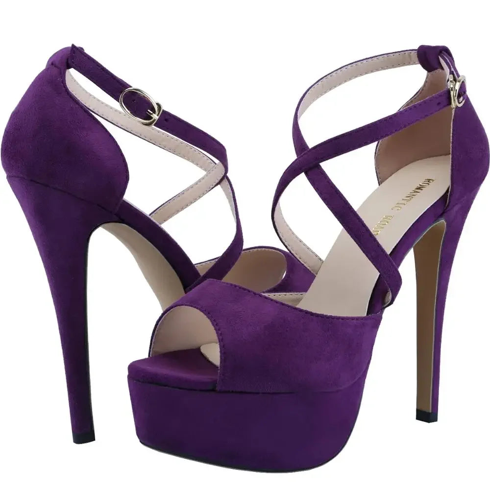 Turquoise ankle strap heel