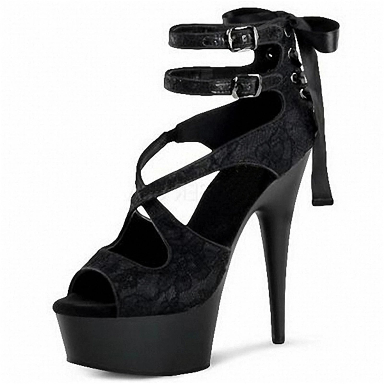 6 inch ankle strap heel