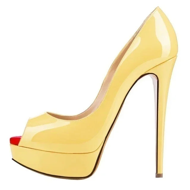 Ankle strap peep toe high heel