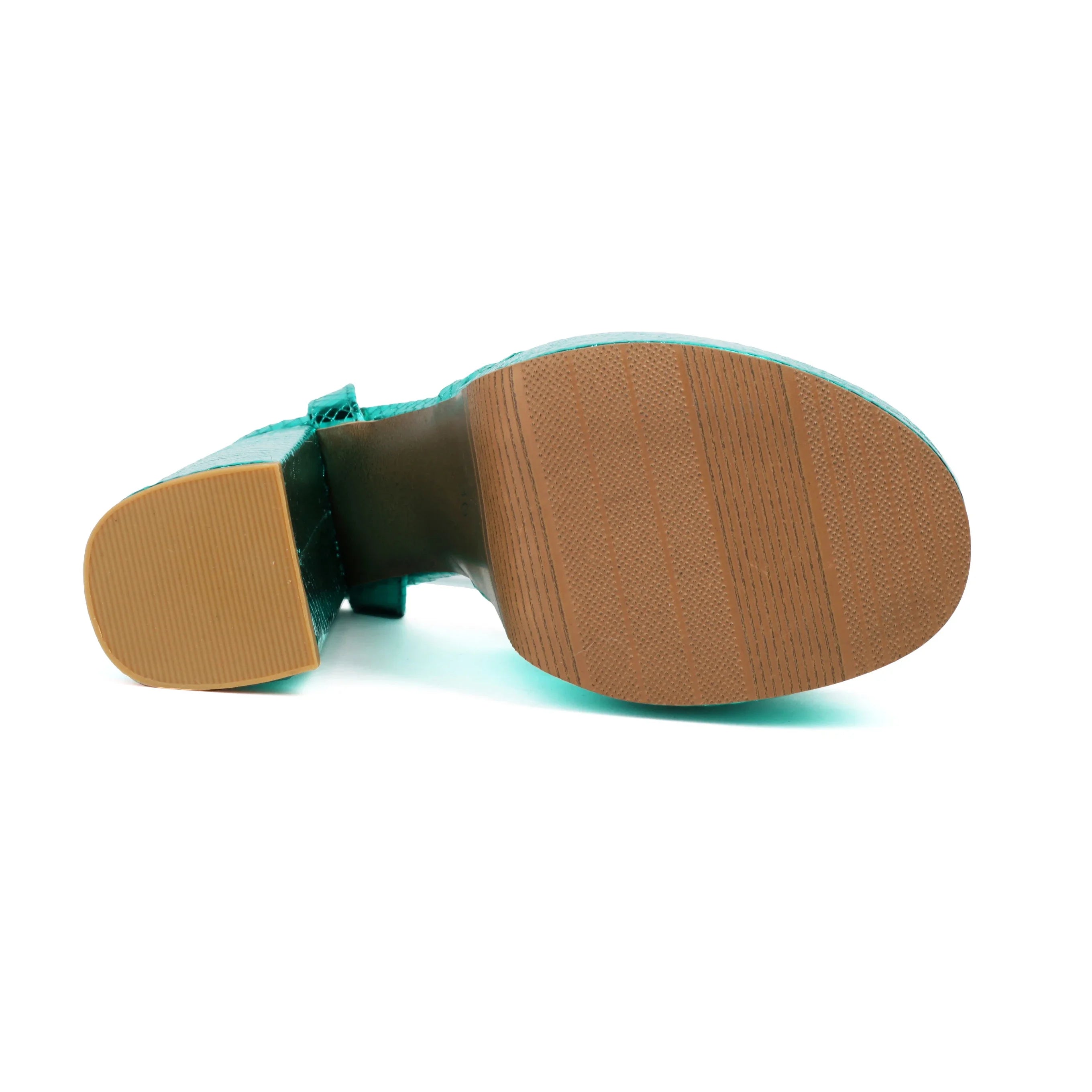 Metallic gold ankle strap heel