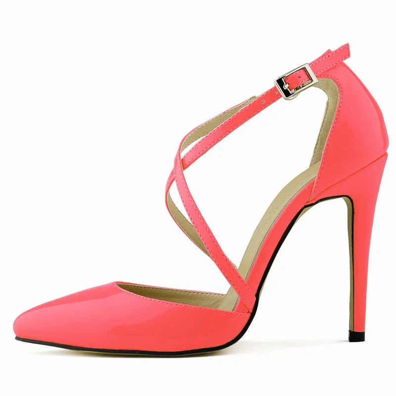 D'orsay heel with ankle strap