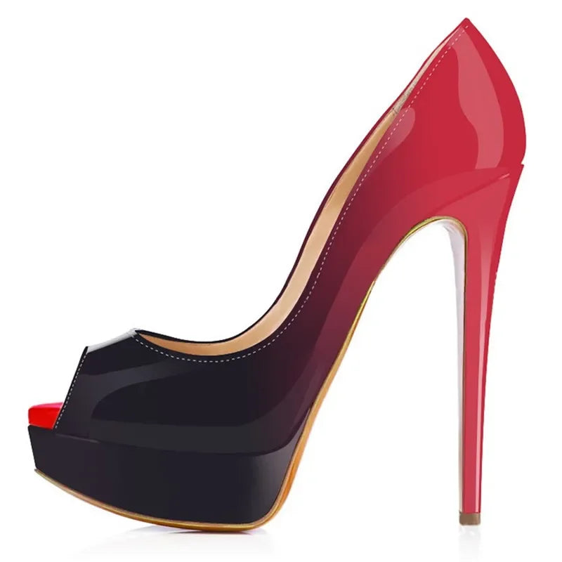 Ankle strap peep toe high heel