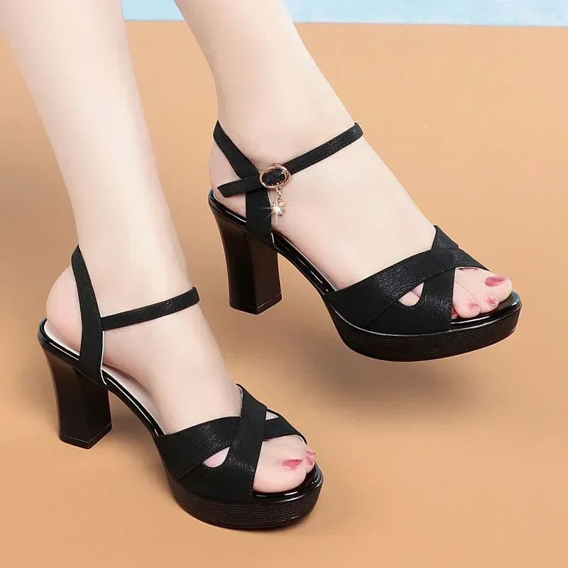 Pippa ankle strap heel