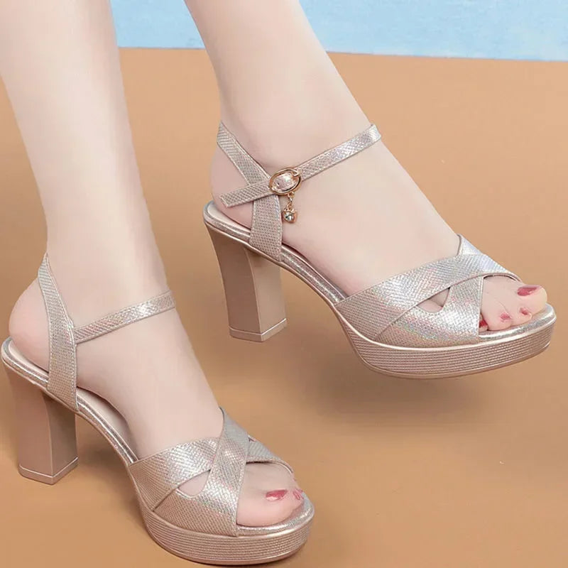 Pippa ankle strap heel