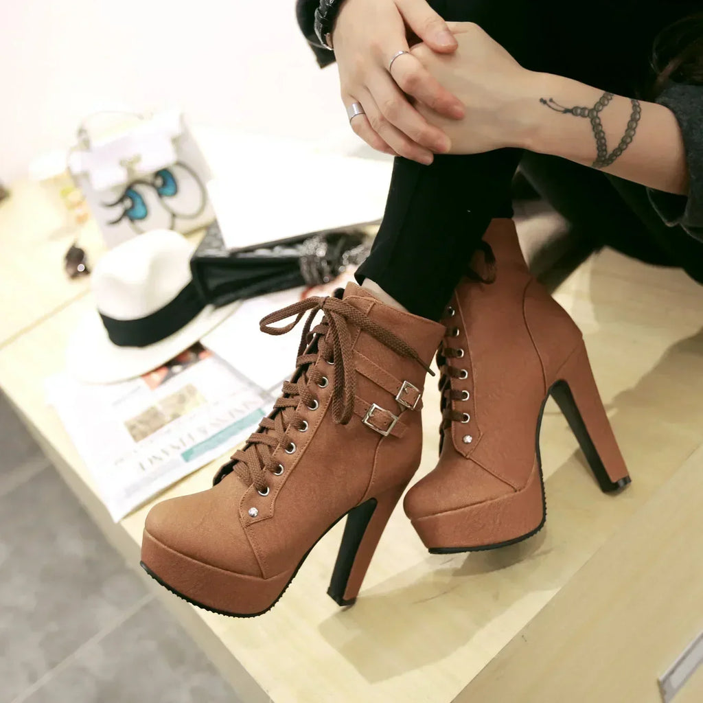 Women's  Boots Lace Up