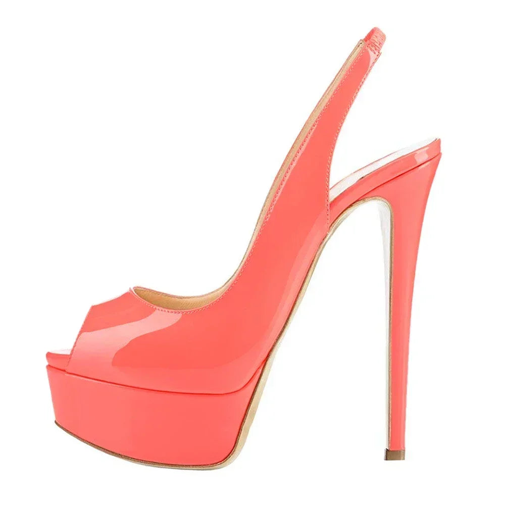 Ankle strap stiletto heel