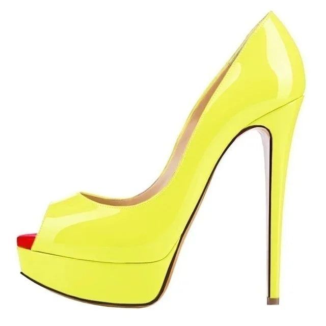 Ankle strap peep toe high heel