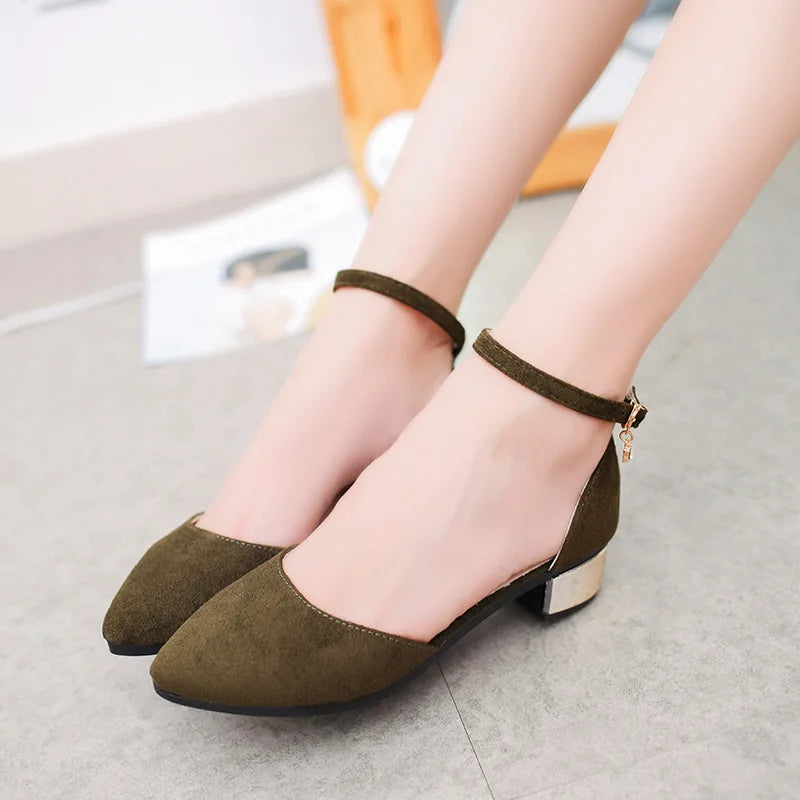 Black ballet flat ankle strap