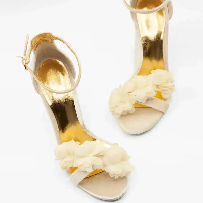 Bow tie ankle strap heel