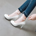 Children Girls round toe stiletto heel ankle strap
