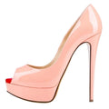 Ankle strap peep toe high heel