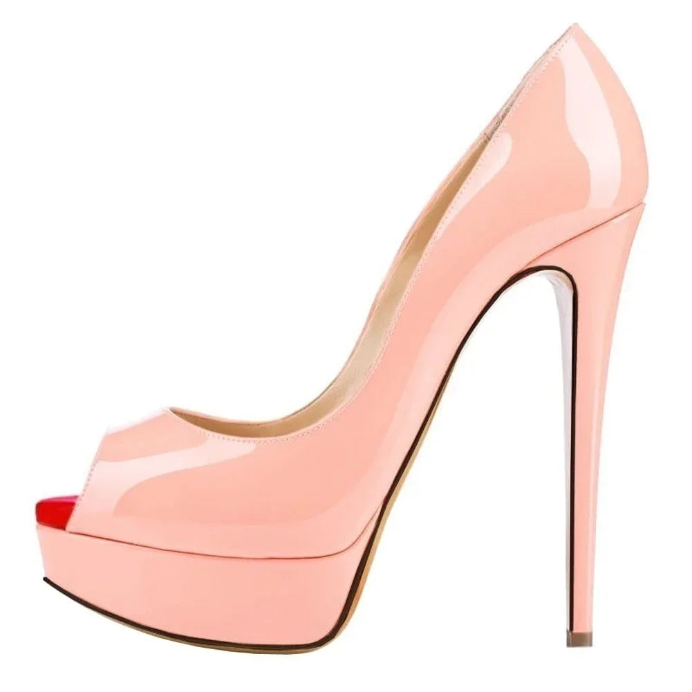Ankle strap peep toe high heel