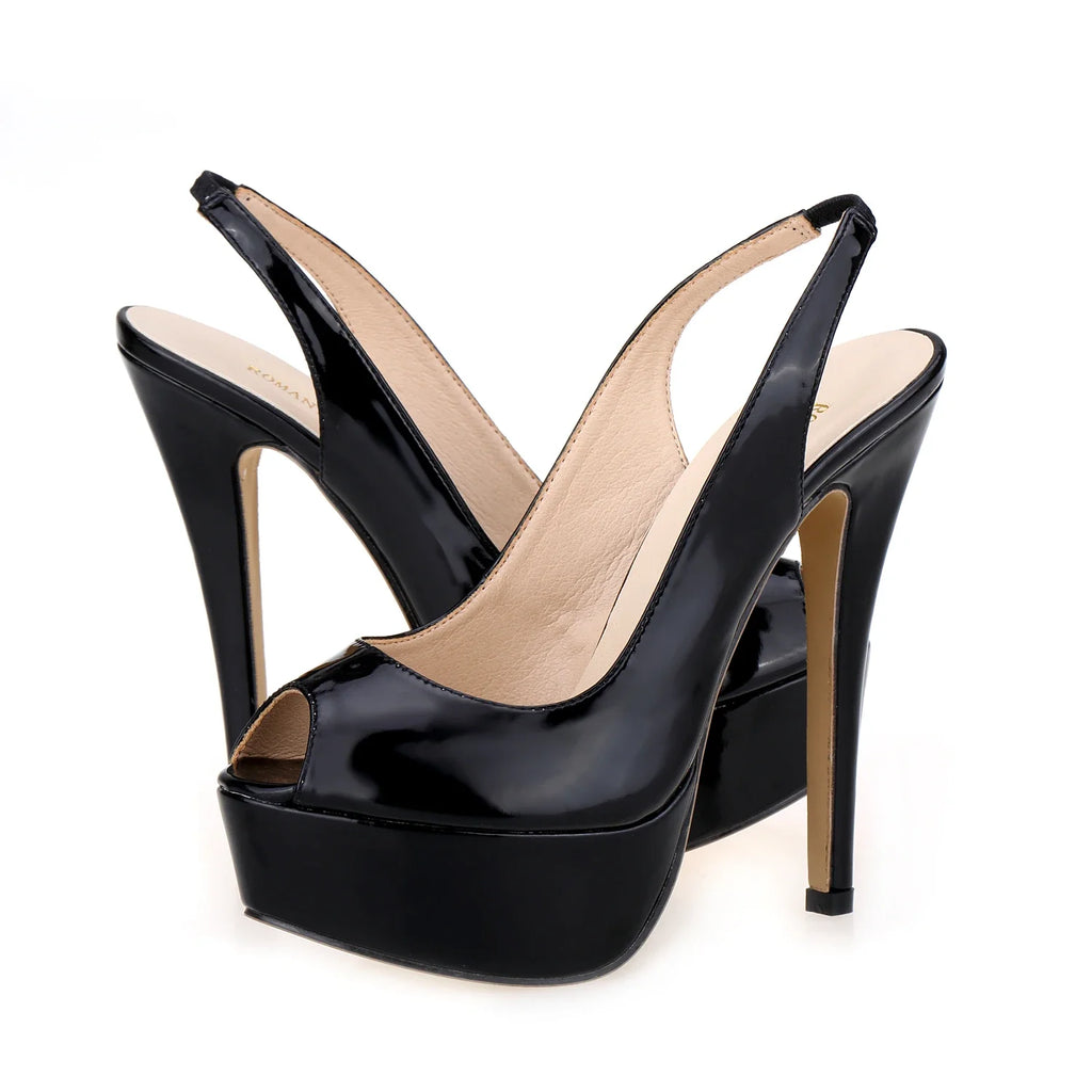 Ankle strap stiletto heel