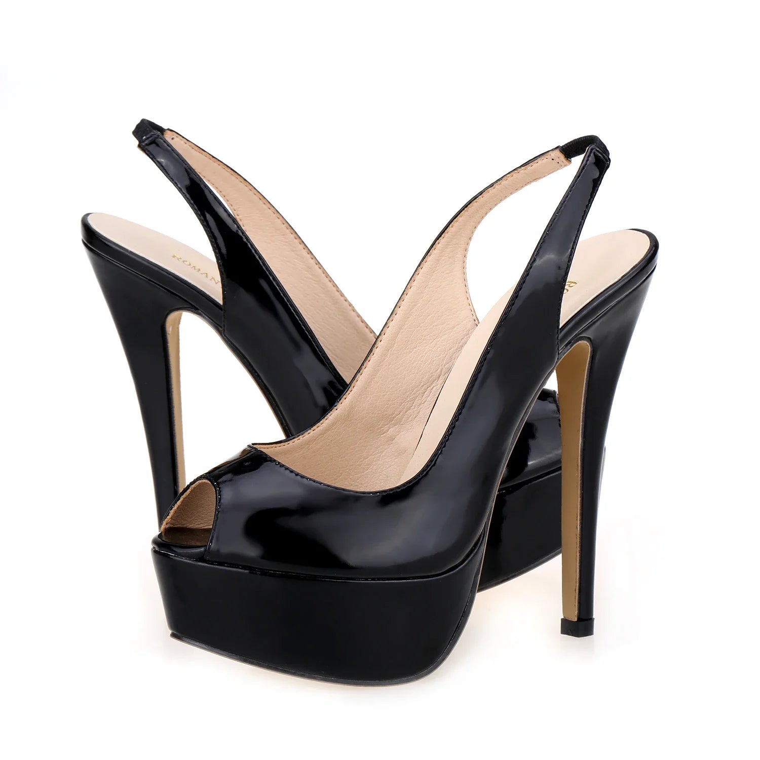 Ankle strap stiletto heel